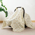 1Pc 90*114cm Bamboo Cotton Baby Stroller Cover, Carseat Canopy Cover, Universal Carrying Basket Cover for Boys and Girls. 