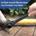 Ratchet Podger Spanner Wrench Quick Release Podger Bar Black Double Ended Socket Ratcheting Podger Scaffold Spud Wrench.