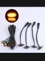 GMC Smoke  Front Grill Yellow LED Lights set of 04 pieces. 