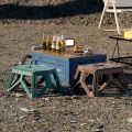 Camping storage box, trunk organizer, camping picnic camping box, car folding outdoor bench and chopping board. 