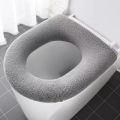 Universal Toilet Seat Cover Pure Color Pumpkin Pattern Closestool Mat Soft Warm Toilet Seat Cushion Bathroom Toilet Accessories.