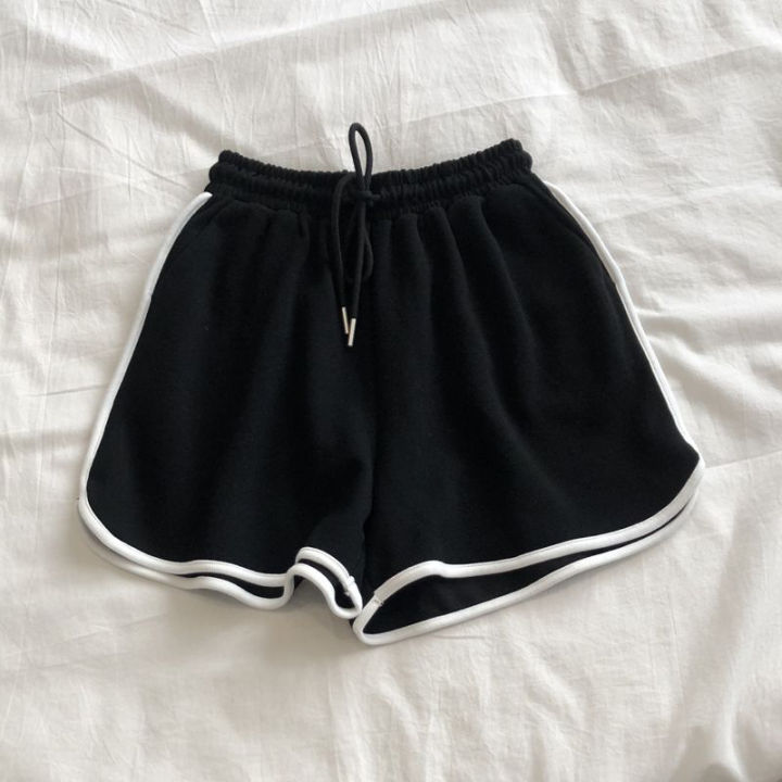 Women%20Striped%20Casual%20Shorts%20Korean%20Harajuku%20Loose%20All%20Match%20Sports%20Shorts%20Summer%20Fashion%20Simple%20Yoga%20Thin%20Mini%20Shorts%20Female%20-%20Image%206