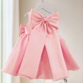 Big Bow Baby Girls Party Dress Toddler 1st Birthday Baptism Princess Kids Dresses for Girl White Wedding Prom Christmas Costumes. 