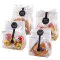 Cookie Bags for Giving Cellophane Clear Treat Bags for Favors Mini Loaf,Bundt Cake,Hot Cocoa Packaging With Stickers.