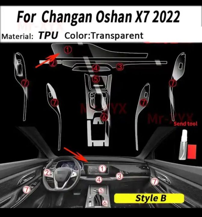 Changan Oshan X7 PPF TPU Sheet Protective Film Complete Set Waterproof and ScratchProof Premium Quality Imported