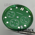 GRAMOCK 31mm Watch Modified Accessories VK63 Quartz Watch Dial 4 Hour's Date Window Luminous For VK63 VK64 Chronograph Movement. 