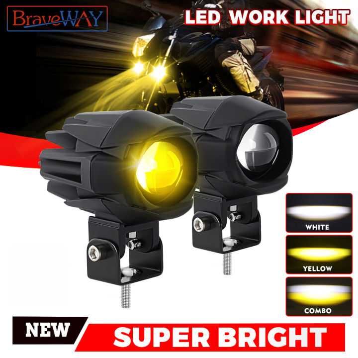 Adv Lights BraveWAY LED Fog Lights for Motorcycle ADV GS, Off-Road Truck ATV UTV ...
