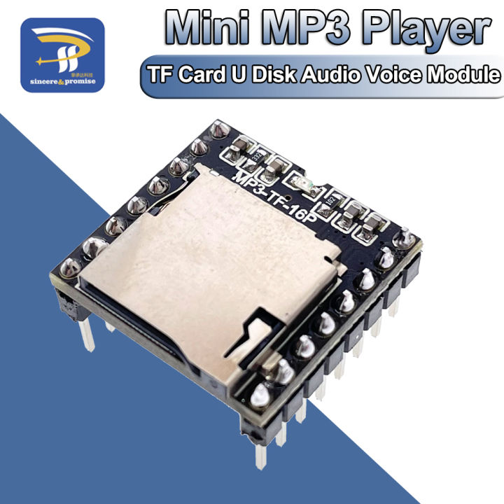 Mini MP3 Player Module TF Card U Disk Audio Voice Board For Arduino UNO DF MP3-TF-16P Wholesale