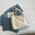 Ins Lazy Wind Canvas Big Bag, New Korean Version Of The Single Shoulder Crossbody Bag Female Simple Literary Solid Color. 
