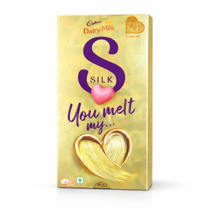 Cadbury Dairy Milk Silk Valentine’s Heart Blush Chocolate Bar 250g ...