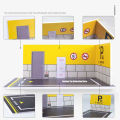 Diorama 1/32 Car Garage Parking Lot Model PVC Garage DIY Scene DieCast Car Model For Kids Present. 