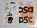 New 3D 2024 DSC ORANGE & BLACK Edition Cricket Bat Sticker For Professional Players. 