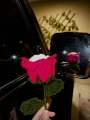 Handmade woolen rose. 