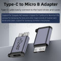 USB 3.0 Micro B to Type C Adapter Connector USB A to Micro B Data Transfer Converter for Laptop Hard Drive Disk Box Samsung S5. 