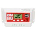Solar Charge Controller 12V 24V 10A 20A Dual Usb Function Auto Output Regulator Pv Home Battery Charger Lcd Display Digital Pwm Charge Controller 10A 20A Charging And Output - Multimeter. 