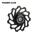 RIDERACE Bicycle Ceramic Rear Derailleur Pulley Wheel AL7075 11T Guide Bearing Jockey Pulley For Road Bike 4mm 5mm 6mm MTB Part. 