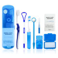 8Pcs Orthodontic Dental Care Brush Kit Teeth Cleaning Braces Toothbrush with Interdental Brush Floss Thread Ortho Wax Travel Kit. 