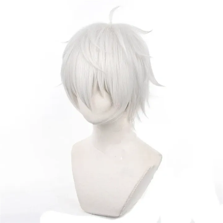 Synthetic%20Hair%20Anime%20Seishiro%20Nagi%20Cosplay%20Wigs%20Silver%20White%2030cm%20Short%20Warping%20Heat%20Resistant%20Man%20Wig%20-%20Image%203