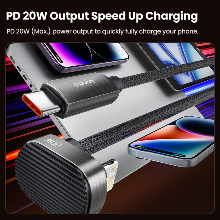Toocki%20PD%2020W%20USB%20C%20to%20Lightning%20Cable%20for%20iPhone%2014%2013%2012%2011%20Pro%20Max%202.4A%20Fast%20Charging%20USB-C%20U-shaped%20for%20iPad%20Gaming%20Cable%20-%20Image%202