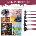 high-grade sable hair 6pcs/set fish tail fan shape Watercolor gouache acrylic paint pen artist oil painting brush art supplies. 