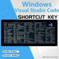 Visual Studio Code Keyboard Shortcuts For Windows Mouse Pad Desk Mat Cheat Sheet Mousepad Office Users Software Web AI Engineer. 