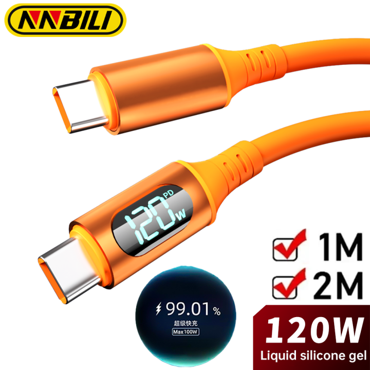 NNBILI 6A 120W USB C To Type C Cable For Samsung S24 iPhone 15 16 Pro ...
