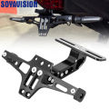 Universal Motorcycle License Plate Holder Number Plate Holder With Turn Signal Lights For Yamaha MT07 Kawasaki Z800 Honda BMW. 