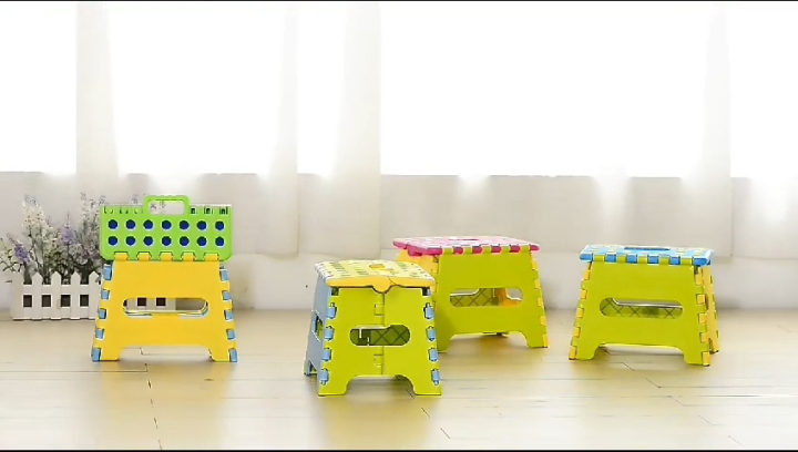 Plastic Folding Stool for Kids – Portable, Durable & Lightweight | Random Colors | Ideal for Home, Bathroom & Study Use