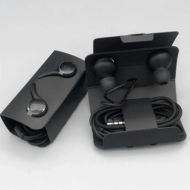 AKG EO-IG955 Universal Handsfree Earphones for Android Devices with 3.5mm Jack, Tuned by Samsung, PUBG Compatible, Premium Sound Quality, Black (Buy 1 Get 1 Free)
