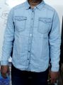 Mans Casual Summer Tissue Cotton Denim Shirt. 