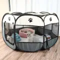 Portable Foldable Pet PlayPen for Dog Pet Cat Rabbit Guinea Pig, Indoor/Outdoor Fabric Playpen Cage Kennel Tent. 