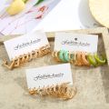 15 Sets Of Color Geometric C Alloy Resin Earrings For New Festive Parties In Europe And The United States. 