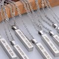 Stainless Steel KPOP Necklace Bangtan Boys Jimin JIN J-Hope Suga Steel Cuboid Cube Pendant Chain Choker Men Women Jewelry Gift. 
