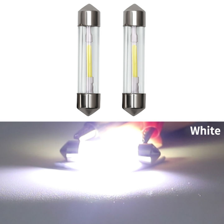 4pcs%20Led%20Festoon%2031MM%2036MM%2039MM%2041MM%20C5W%20C10W%20COB%20Glass%20Led%20Bulbs%20Housing%20Dome%20Lamp%20Door%20Trunk%20Car%20License%20Plate%20Light%206000K%2012V%20-%20Image%205