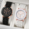 2PCS/Set Couple Watches Fashion Silicone Band Analog Quartz Watch(Without Box). 