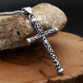 Vintage Engraving Cross Necklace Pendant For Men Women Fashion Punk Simple Stainless Steel Men Cross Pendant Jewelry Wholesale pen gpt. 