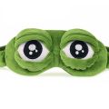 3D Sad Frog Sleep Mask Natural Sleeping Eyeshade Cover Shade Eye Patch Women Men Soft Portable Blindfold Travel Eyepatch. 