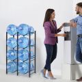 3 Gallon Water Jug Rack, 3-Tier Water Bottle Holder Storage Rack, Water Jug Organizer for Kitchen,Office,Garage, Dark Brown. 