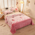 Girls Cartoon Strawberry Flannel Blanket, Warm Bedspread Sheet, Fuzzy Soft Fleece Plush Blankets for Bed Sofa Nap Shawl Blankets.