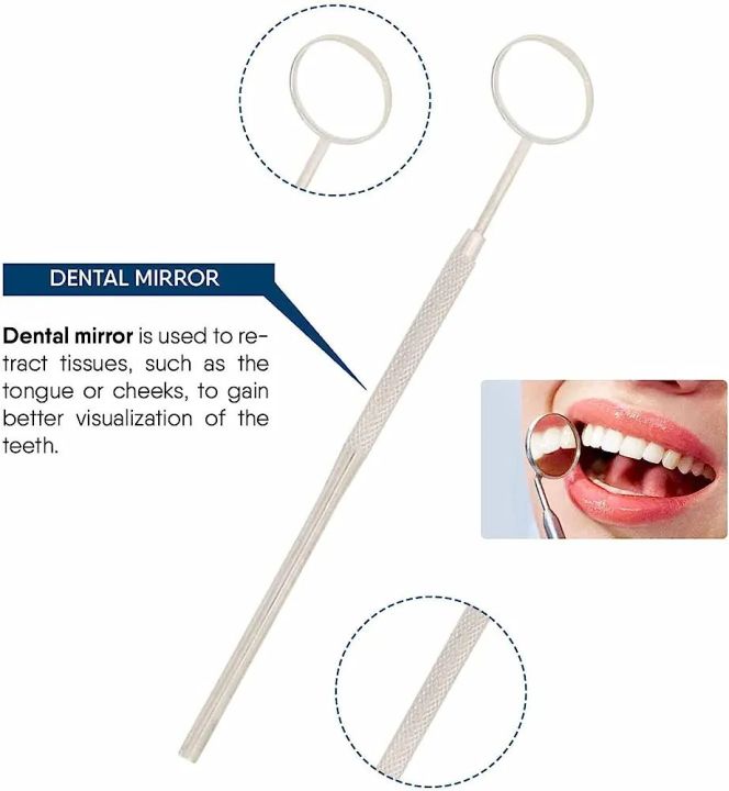 Dental mirror with handle tooth mirror dental stainless steel dentist tools for teeth cleaning inspection oral hygiene mouth mirror for daily use ce
