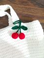 Crochet Cherry bag charm. 
