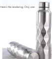 stainless steel water bottle with a rhombus design,1000Ml Single-Wall Stainless Steel Water Bottle Gym Sport Bottles Portable Beer Drink Bottle-1000ml.