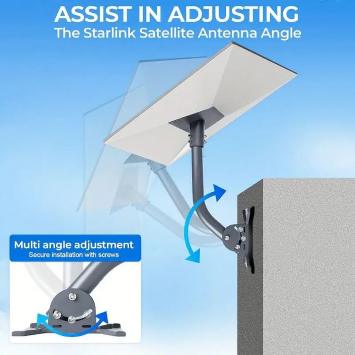 Suitable For Starlink Gen 3 Kit Bracket, Starlink Internet Long Wall Mounting Bracket, Starlink Gen 3 Pipe Adapter.