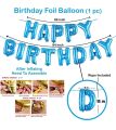 Birthday Decoration Kit, 70 Pcs Combo, Birthday Decoration Kit ,  Banner, Foil Balloons  Curtain, Blue&White Balloons For Decoration. 