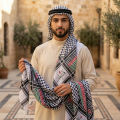 Palestine Arafat Traditional Scarf For Men All Season Cotton Fabric Cultural Ethnic Style Multi Color. 