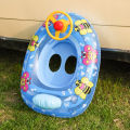 1PC Inflatable Mini Yacht Pool Floats Summer Swim Ring, Beach and Pool Swim Aid, Water Safety Gea Beach Toys for Pool Party. 