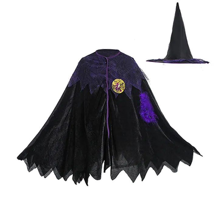 Kids%20Witch%20Halloween%20Costume%20Witch%20Cosplay%20Dress%20and%20Magic%20Hat%20Set%20Carnival%20Party%20Clothes%20for%20Girls%20Gothic%20Vampire%20Costume%20-%20Image%206