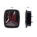 Car Rear LED Tail Lights For Jeep Wrangler CJ TJ YJ 1998-2006 Universal "X"Shape Design Smoked 12v Drl Modified Brake Tail lamp. 