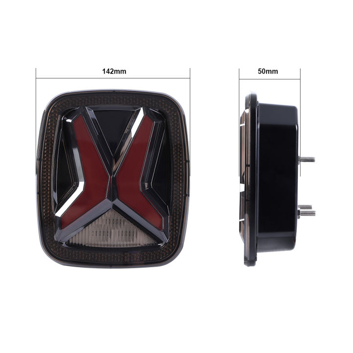 Car%20Rear%20LED%20Tail%20Lights%20For%20Jeep%20Wrangler%20CJ%20TJ%20YJ%201998-2006%20Universal%20"X"Shape%20Design%20Smoked%2012v%20Drl%20Modified%20Brake%20Tail%20lamp%20-%20Image%205