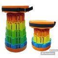 Lavish indulgent - Outdoor Retractable Stool Portable Folding Camping Chair Adjustable Height Plastic Fishing Chair - Easy To maintain.